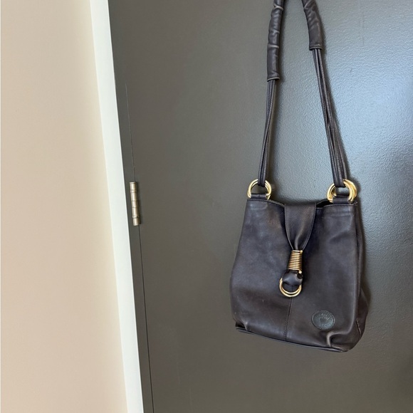 Henry’s Original Leather navy vintage bucket good embellish GVC leather bag Bag - Picture 6 of 15